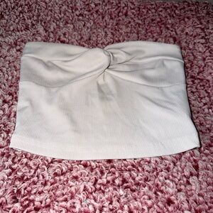 SHEIN White Twist-Front Tube Top